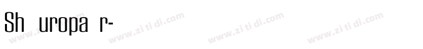 Sh EuropaNr字体转换